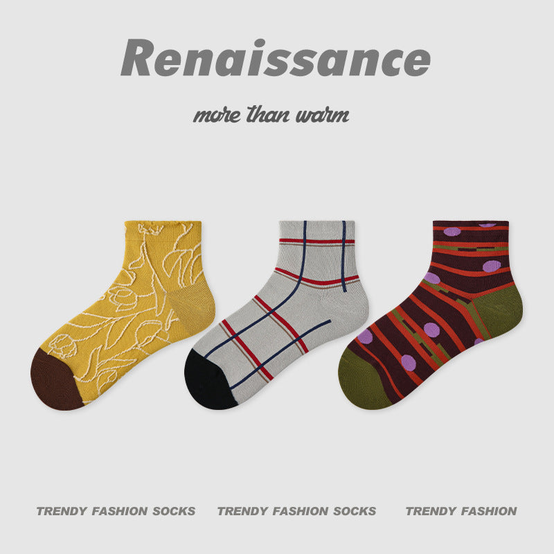 Socks Bubble Cuff Combed Cotton Breathable Casual