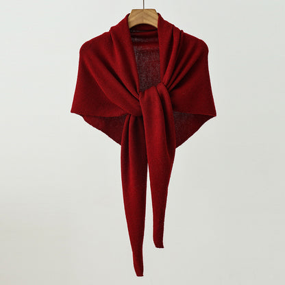 Unisex Versatile Knit Shawl with Sun Protection