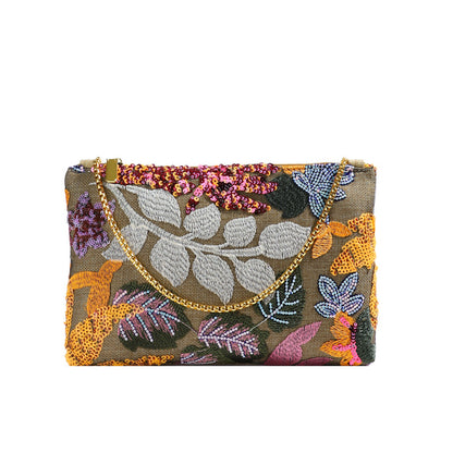 Embroidered Sequin Evening Clutch Bags Trendy Retro Style