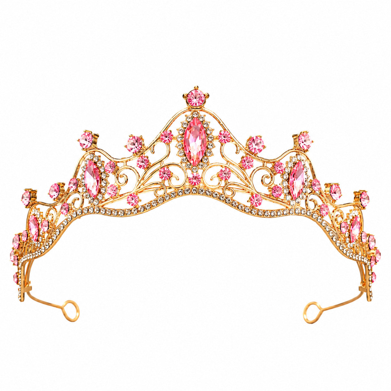 Elegant Crystal Crown Tiara Headband for Women