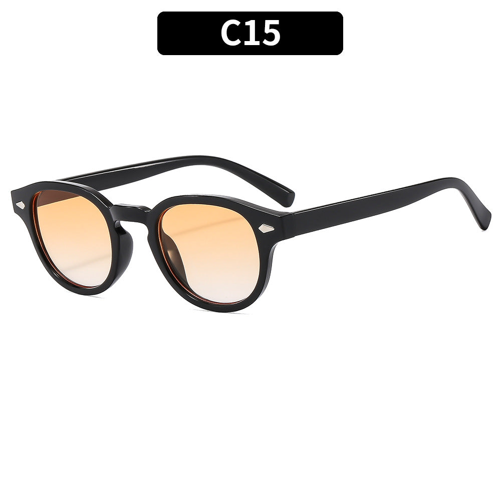 Retro Round Frame Sunglasses Stylish UV400 Protection