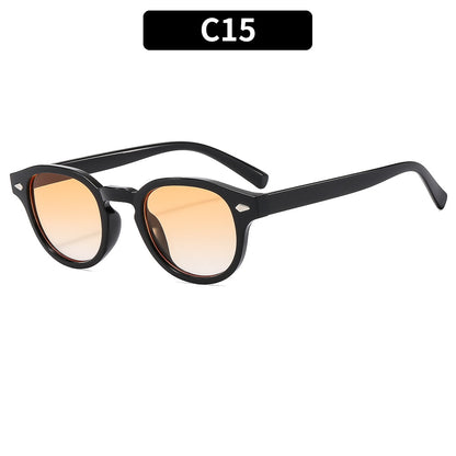 Retro Round Frame Sunglasses Stylish UV400 Protection
