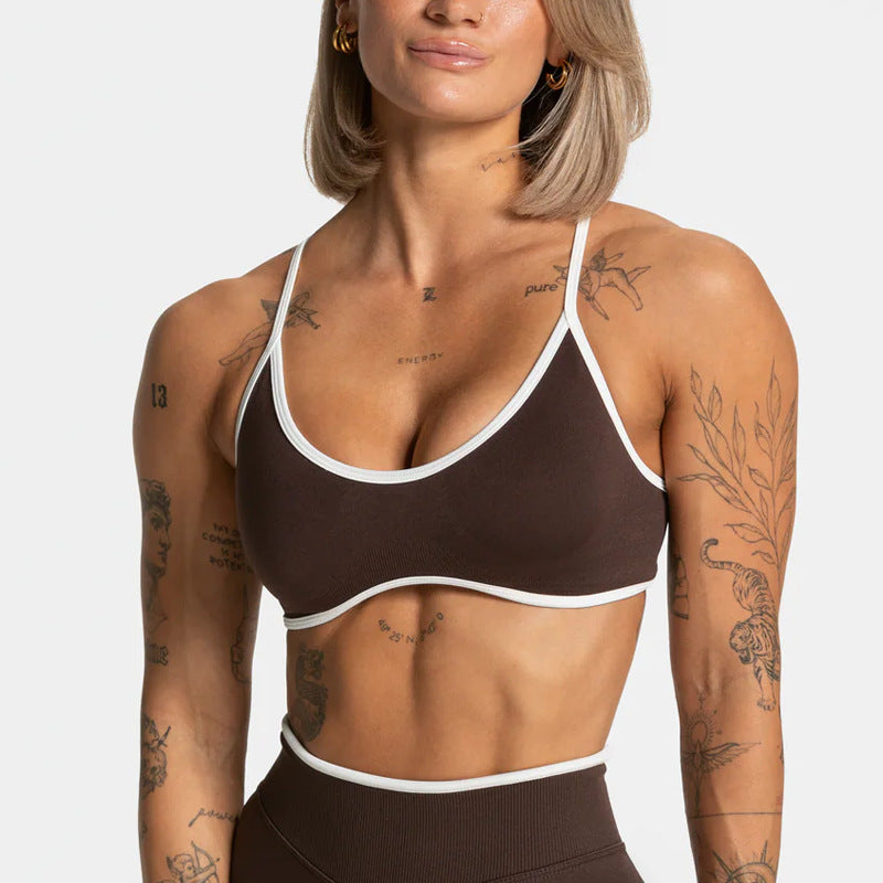 Color Blocked Long Sleeve Workout Top for Women