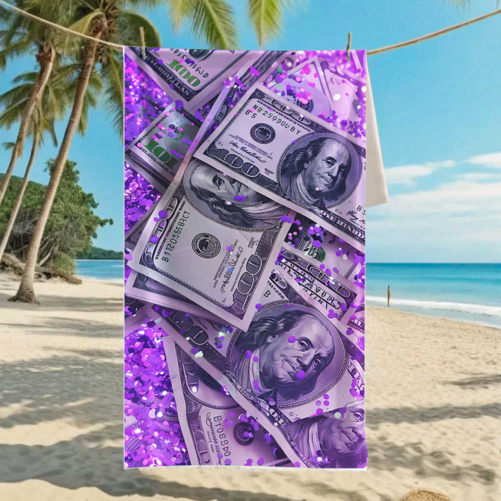 Ultra-Fine Microfiber Beach Towel Quick-Dry Bath Towel