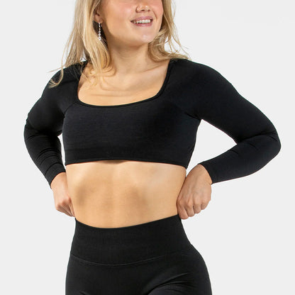 Adjustable Backless Long Sleeve Yoga Top and Bottom Set
